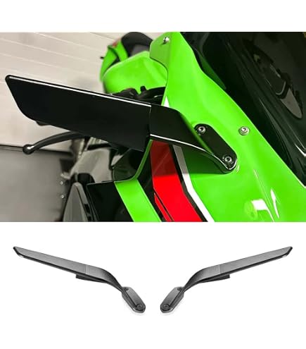 Amazon | オートバイ固定風翼バックミラー For ZX4R SE ZX4RR ZX-4R ZX
